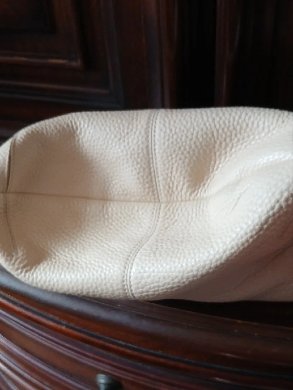 Coach Ivory Pebbled Leather Hobo Bag